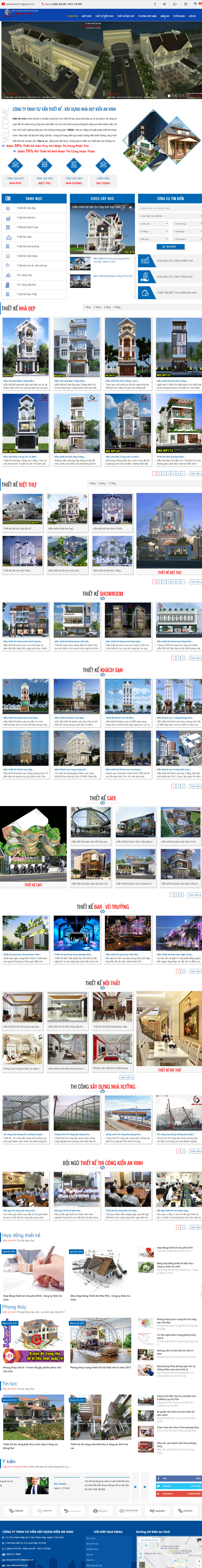 Thiết kế web kiến trúc Kiến An Vinh